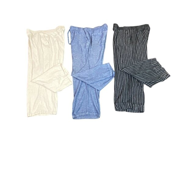 Bundle of 3 Linen Blend Pull on Casual Beach Pants Sz M #111J - Picture 2 of 6